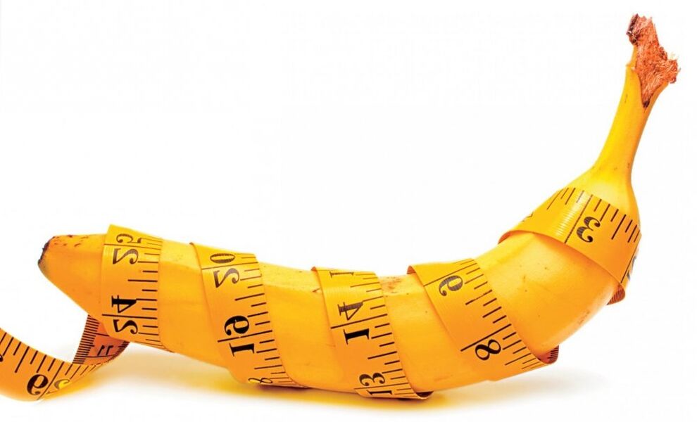 measure penis girth using a banana as an example
